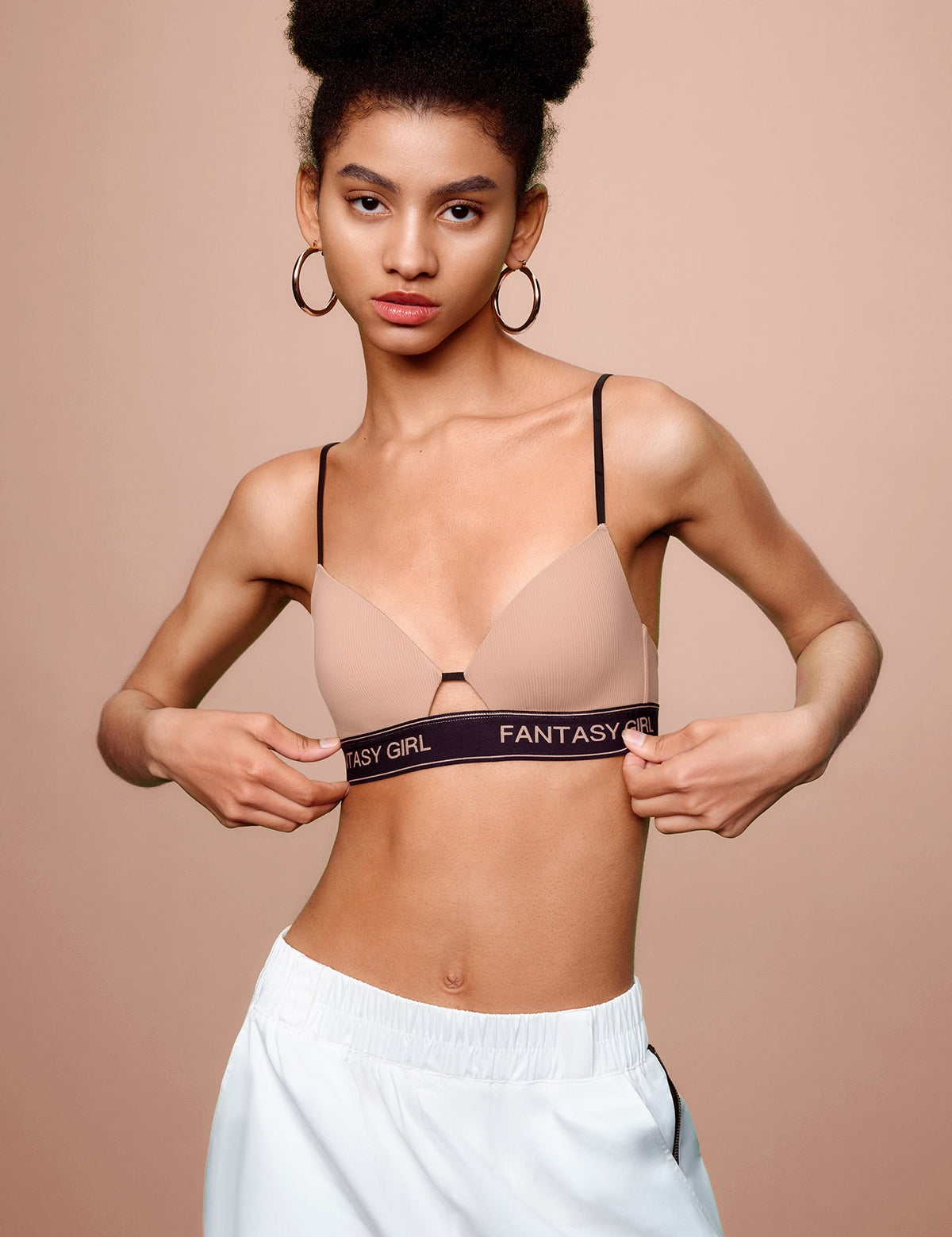 Thin Strap Triangle Cup Bra