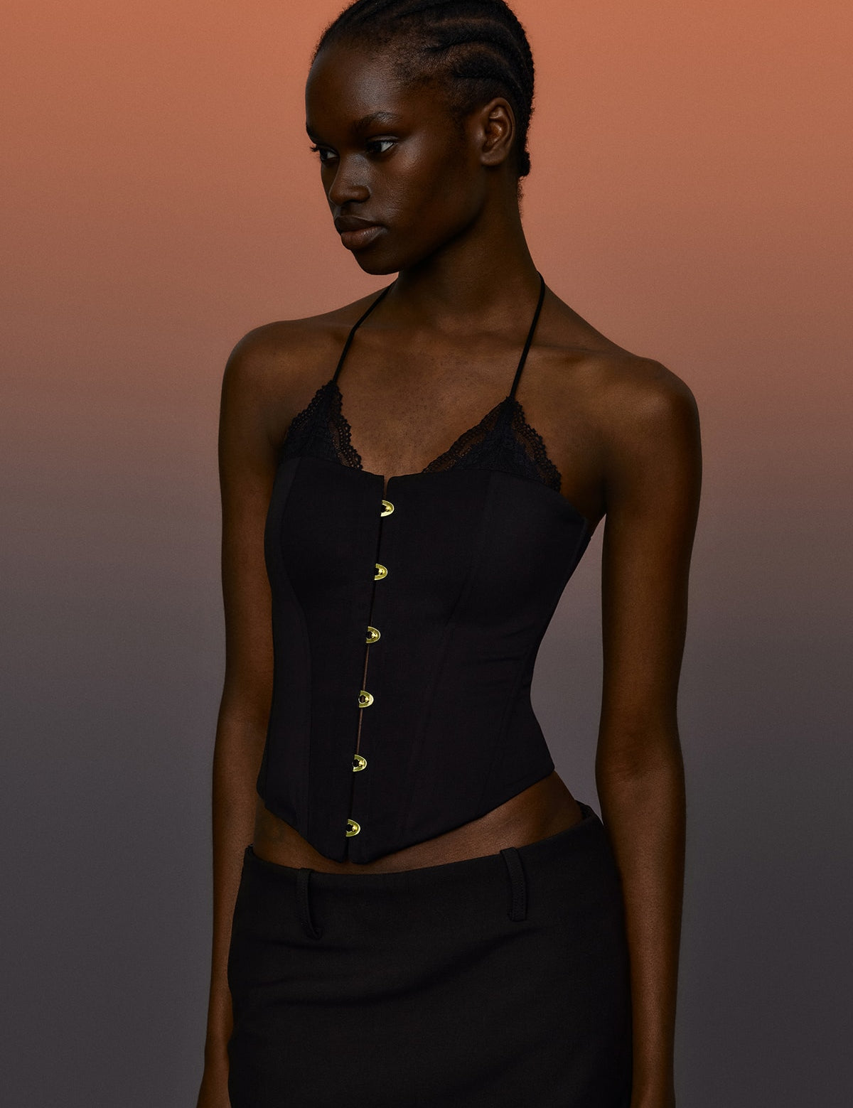 Seamless Front Closure Boned Bustier