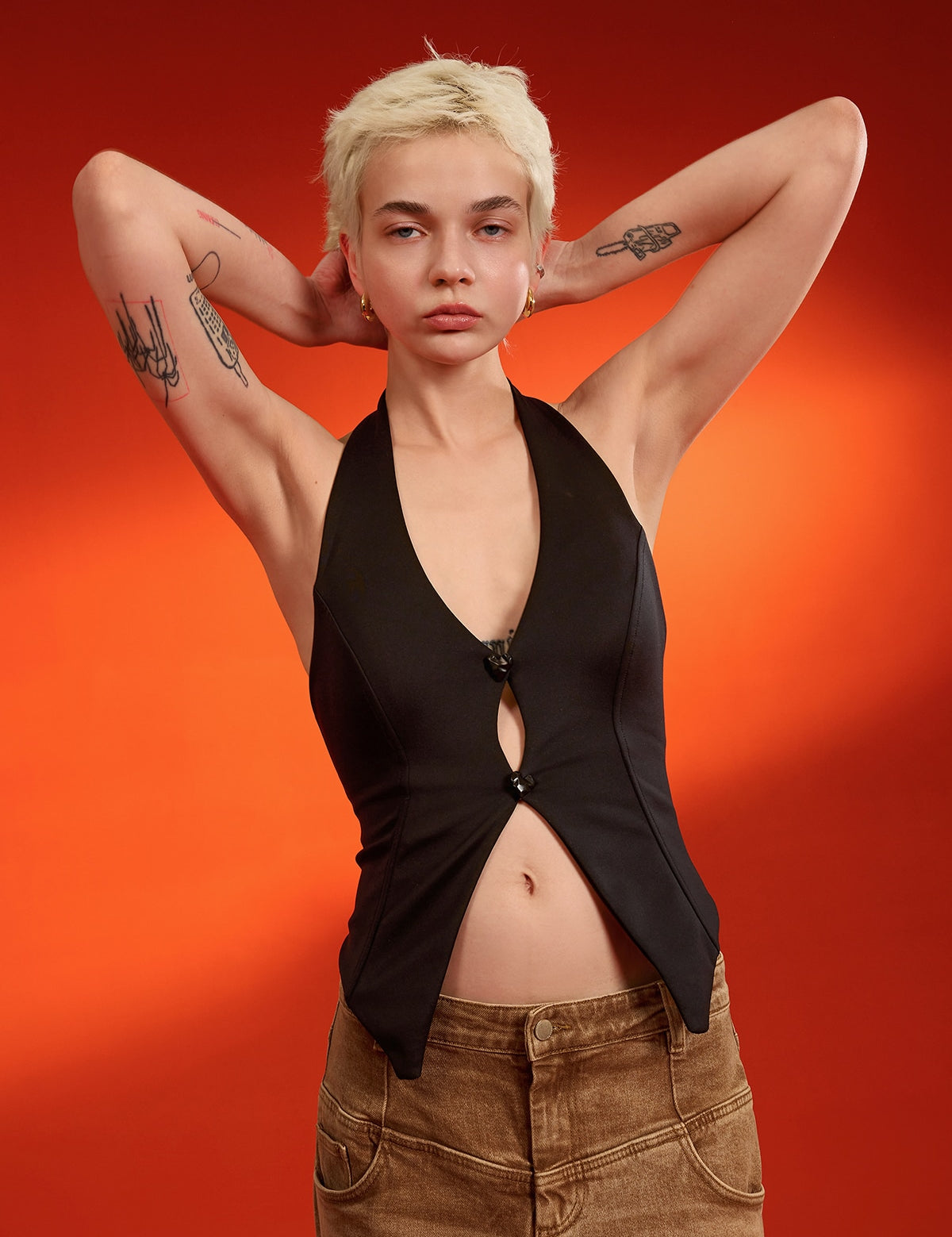 Structured high-stretch Bustier Vest